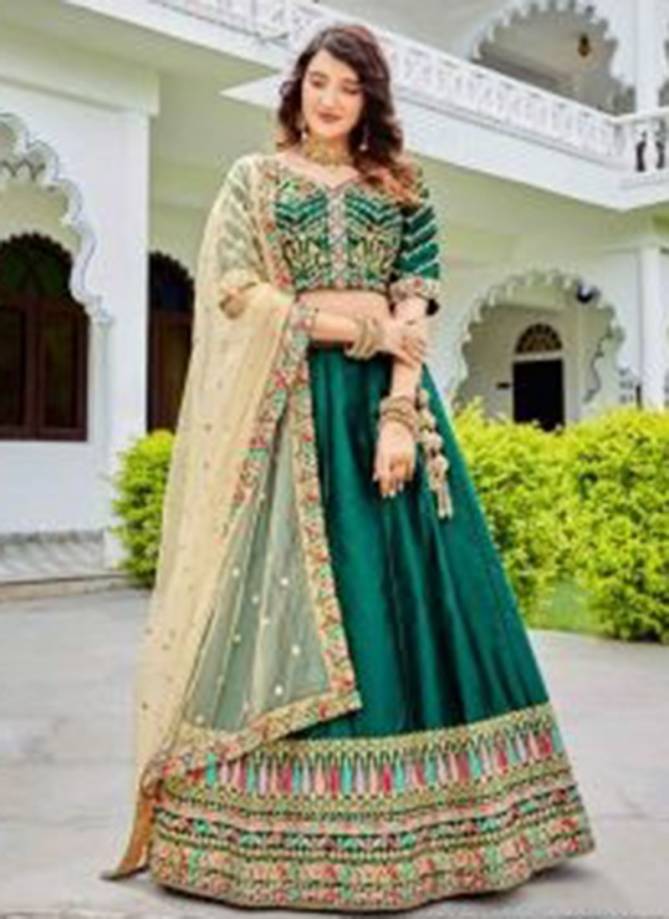 Aahvan Sonika Bridal Wear Silk Wholesale Lehenga Choli Collection